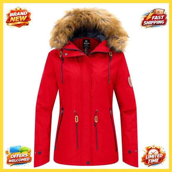 Jackets & Blazers - Women's Waterproof Ski Jacket Insulated Fleece Parka Windproof Hooded Snow Coat